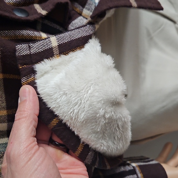 Sun + Stone Brown SHEARING Plaid Shirt - Picture 6 of 15